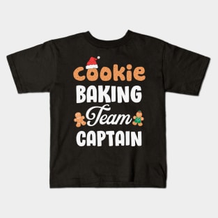 Cookie Baking Team Captain Funny Gingerbread Cookies Christmas Gift Kids T-Shirt